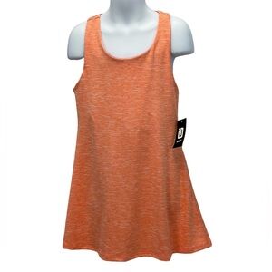 Ideology Girls Sleeveless Layered Built In Shorts Sports Dress - Resort Coral